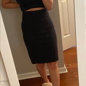 H&M US 4 high waist grey pencil skirt